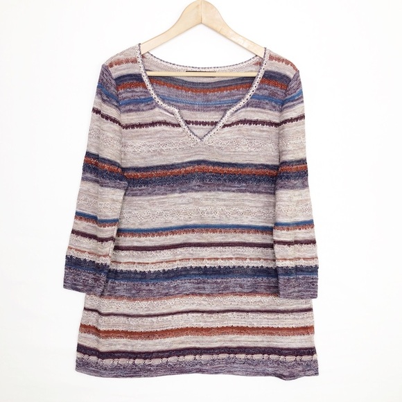 Peruvian connection, V-neck, cotton pullover sweater - Picture 6 of 9